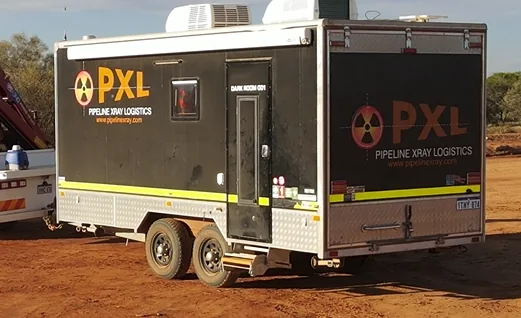 PXL mobile X-ray darkroom unit on site